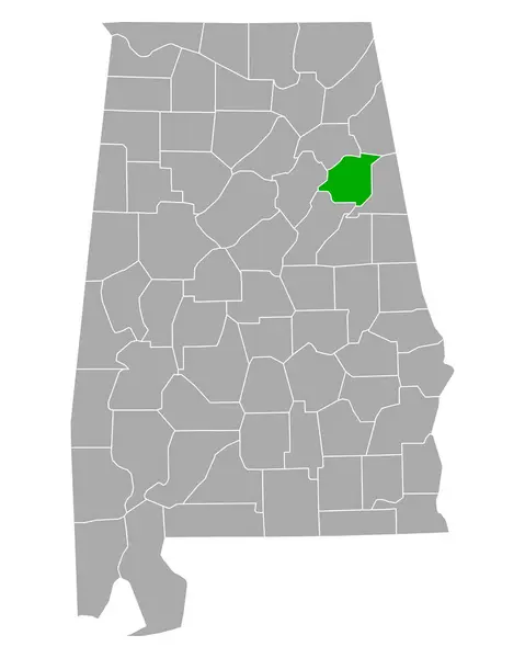 Mapa Caldeiras Alabama — Vetor de Stock