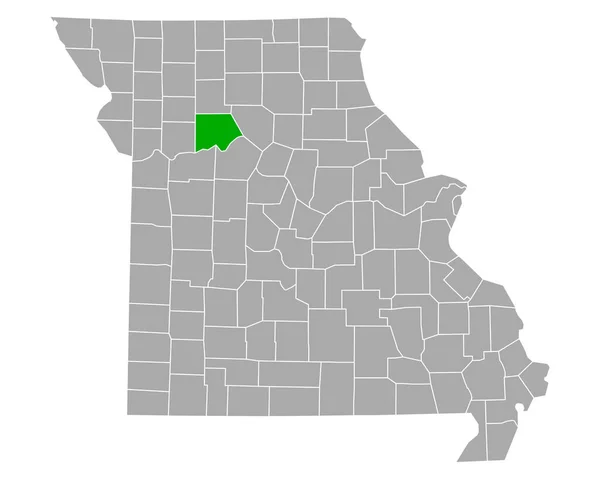 Mapa Carroll Missouri — Archivo Imágenes Vectoriales