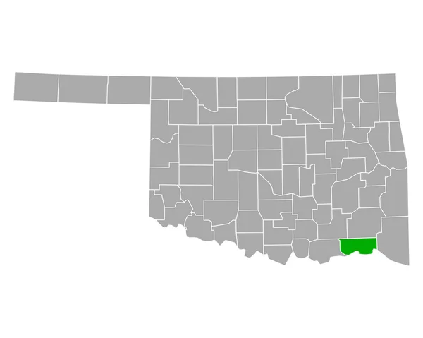 オクラホマ州地図Choctaw — ストックベクタ