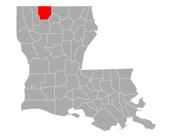 Mapa Claiborne Louisianě — Stockový vektor