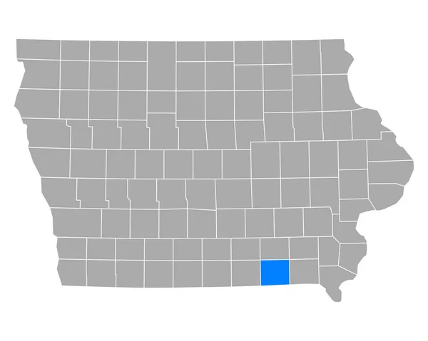 Mapa Davisa Iowa — Wektor stockowy