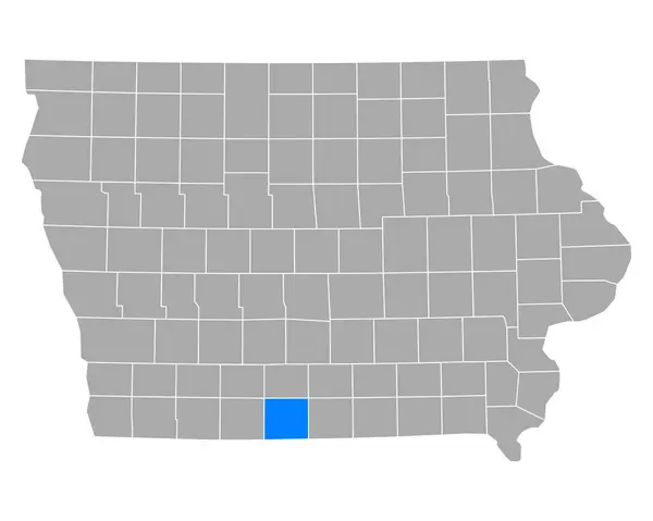 Mapa Decatur Iowa — Vector de stock