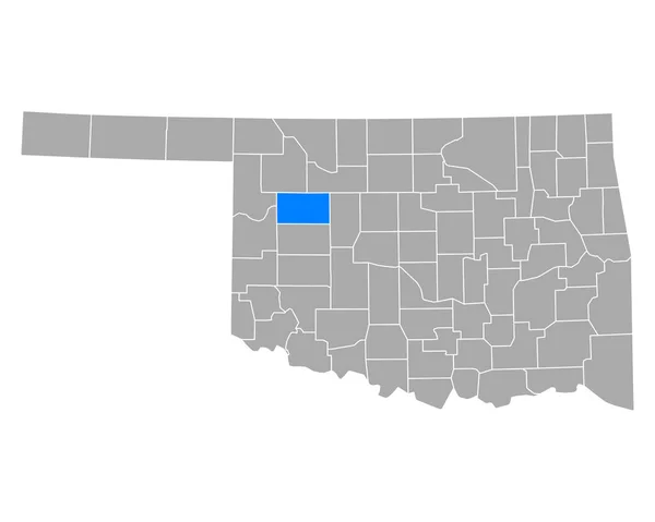 Mapa Dewey Oklahomě — Stockový vektor