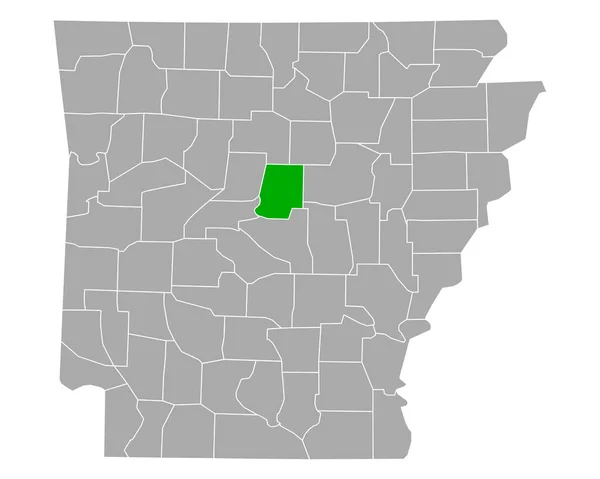 Mapa Faulkner Arkansas — Vector de stock