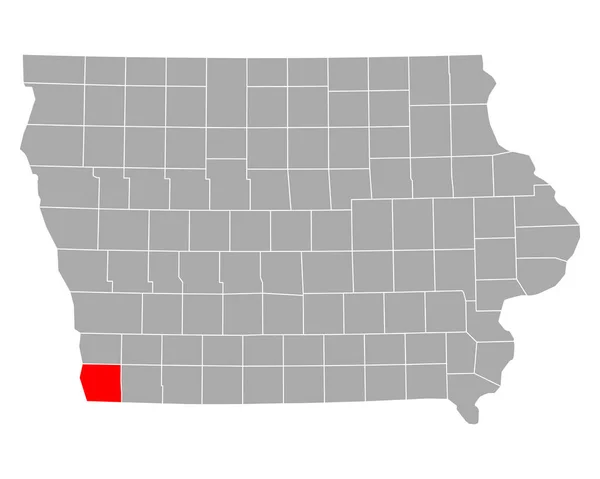 Mapa Fremont Iowa — Archivo Imágenes Vectoriales