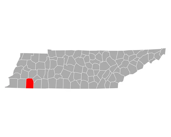 Mapa Cabeleireiros Tennessee —  Vetores de Stock