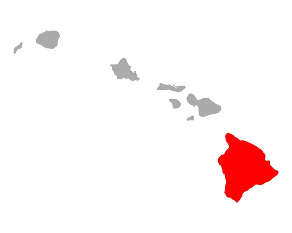 Mapa Hawaii Hawaii — Archivo Imágenes Vectoriales