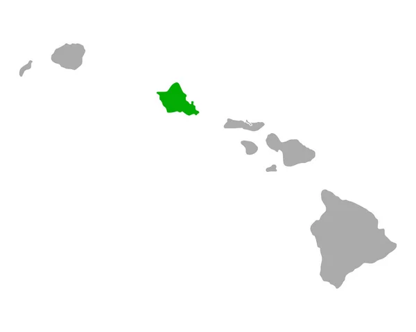 Mapa Honolulu Havaji — Stockový vektor