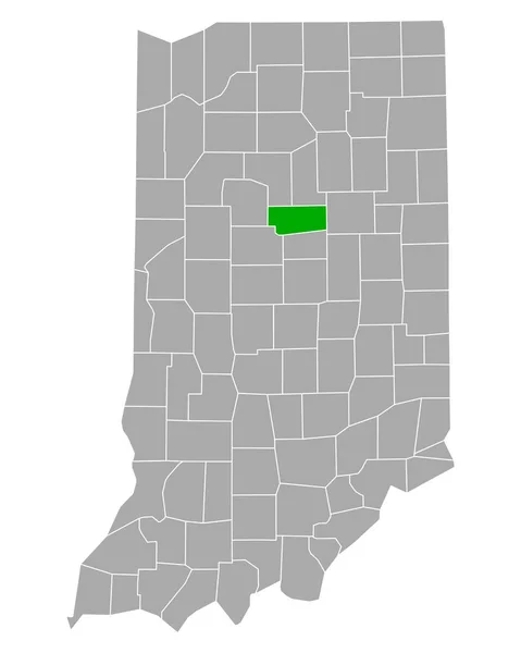 Indiana Daki Howard Haritası — Stok Vektör