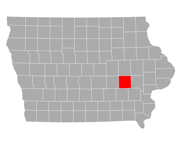 Mapa Iowa Iowa — Vetor de Stock