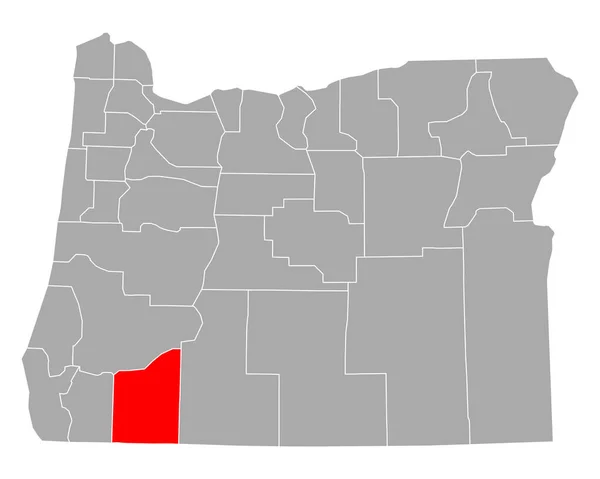 Mapa Jacksonu Oregonu — Stockový vektor