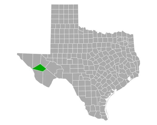 Carte Jeff Davis Texas — Image vectorielle