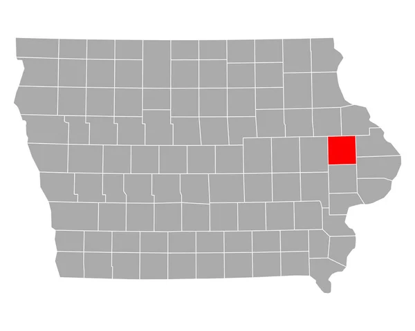 Mapa Jones Iowa — Archivo Imágenes Vectoriales