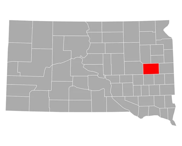 Mapa Kingsburg Dakota Del Sur — Archivo Imágenes Vectoriales