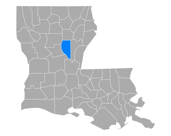 Mapa Salões Beleza Louisiana — Vetor de Stock