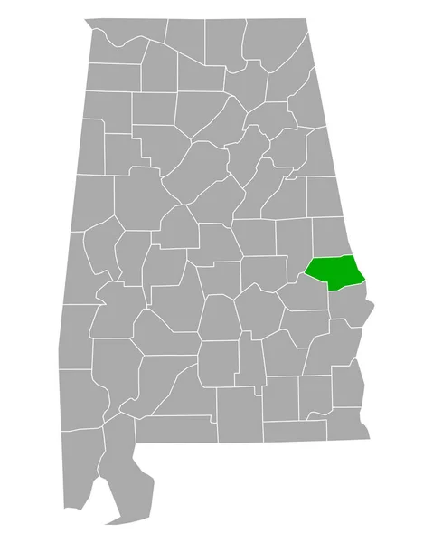 Mapa Lee Alabama — Wektor stockowy