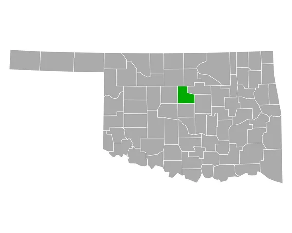 オクラホマ州のローガン地図 — ストックベクタ