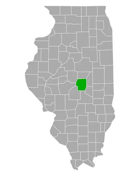 Kaart Van Macon Illinois — Stockvector