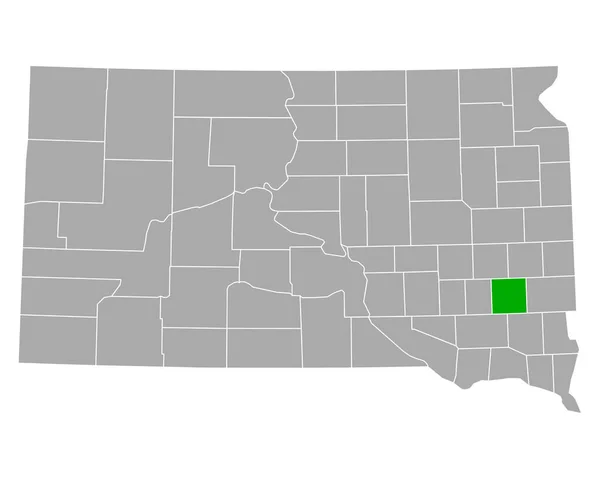 Karte Von Mccook South Dakota — Stockvektor