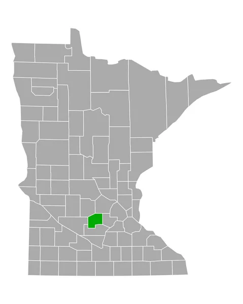 Minnesota Daki Mcleod Haritası — Stok Vektör