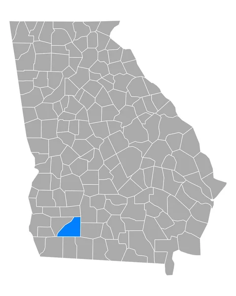 ジョージア州のミッチェル地図 — ストックベクタ