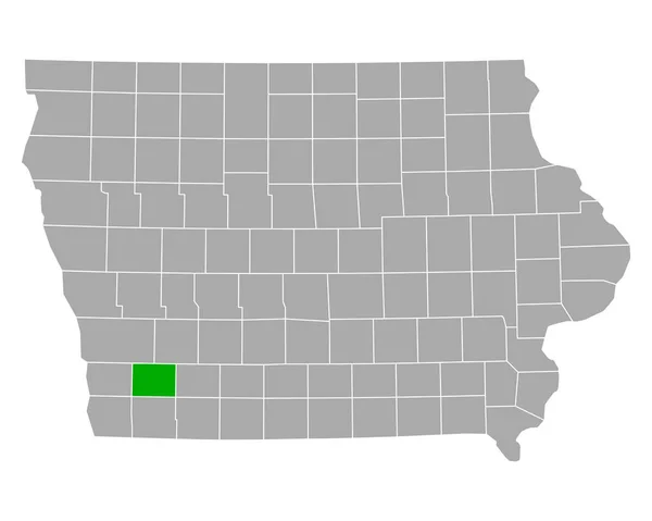 Mapa Montgomery Iowa — Vector de stock
