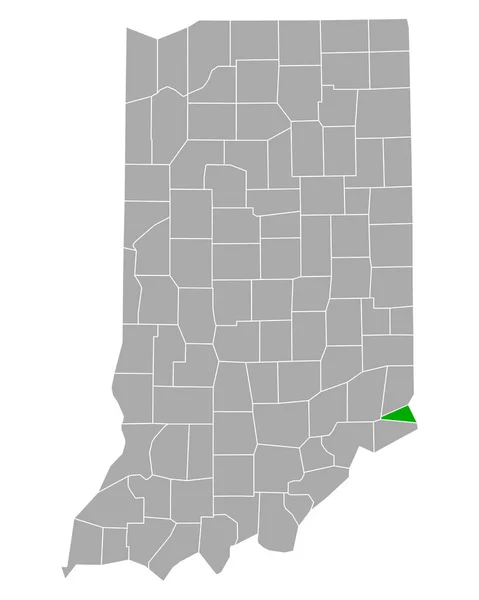 Mapa Oficinas Automóveis Indiana —  Vetores de Stock