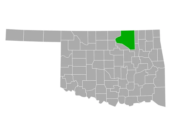 Mapa Oficinas Automóveis Oklahoma — Vetor de Stock