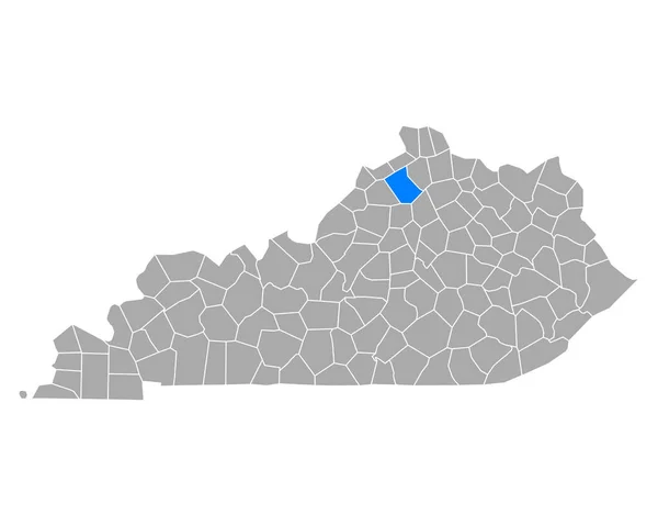 Mapa Owenu Kentucky — Stockový vektor