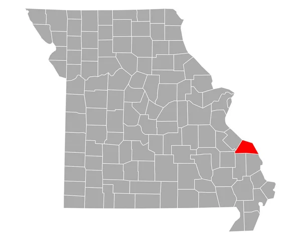 Carte Perry Dans Missouri — Image vectorielle