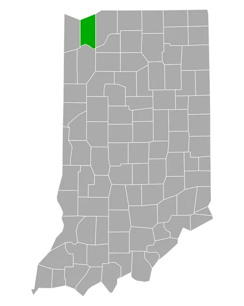 Karte Von Porter Indiana — Stockvektor