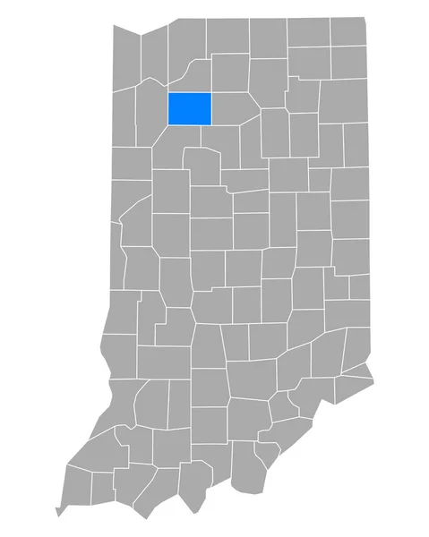 Carte Pulaski Indiana — Image vectorielle