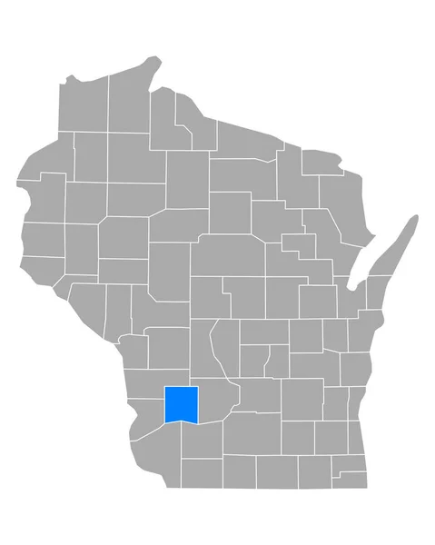 Wisconsin Deki Richland Haritası — Stok Vektör