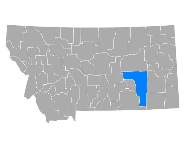 Montana Daki Rosebud Haritası — Stok Vektör