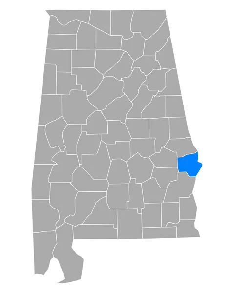 Mapa Russell Alabama — Vector de stock