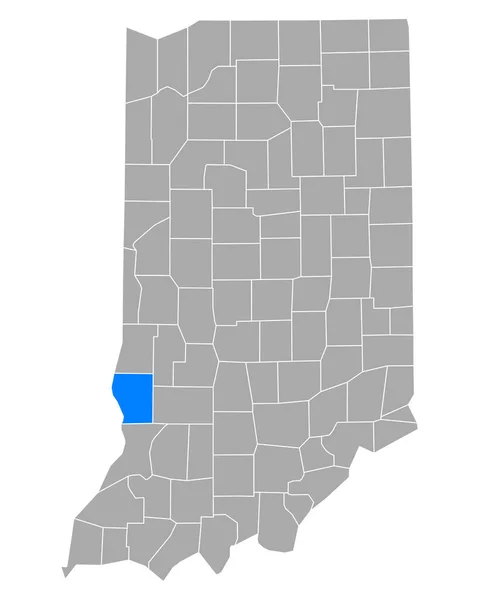 Mapa Sullivan Indiana — Vetor de Stock