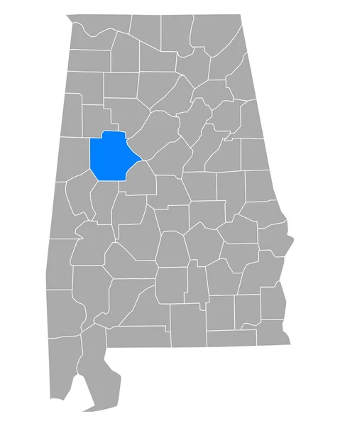 アラバマ州のタスカルーサ地図 — ストックベクタ
