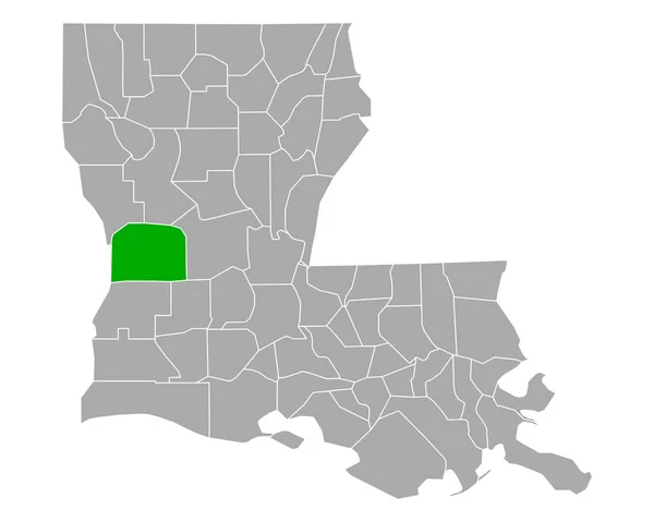 路易斯安那州弗农地图 — 图库矢量图片