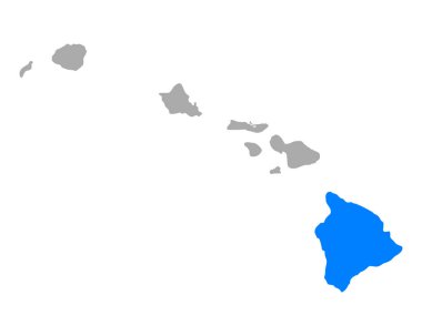Hawaii 'deki Hawaii haritası