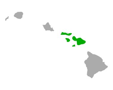 Hawaii 'deki Maui Haritası