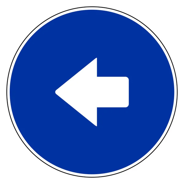 Šipka Vlevo Modrý Znak Jako Vektorová Ilustrace — Stockový vektor