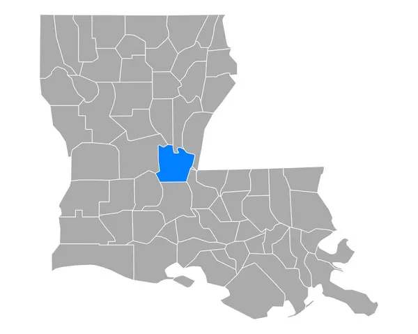 Mapa Avoilares Luisiana — Vetor de Stock