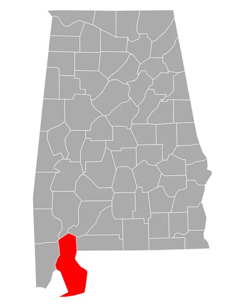 Mappa Baldwin Alabama — Vettoriale Stock