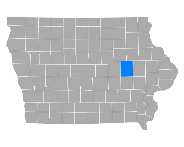 Kaart Van Benton Iowa — Stockvector