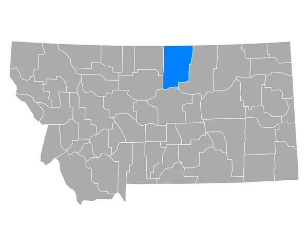 Mappa Blaine Montana — Vettoriale Stock