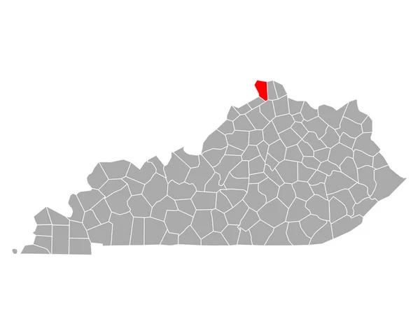 Mapa Boone Kentucky — Archivo Imágenes Vectoriales