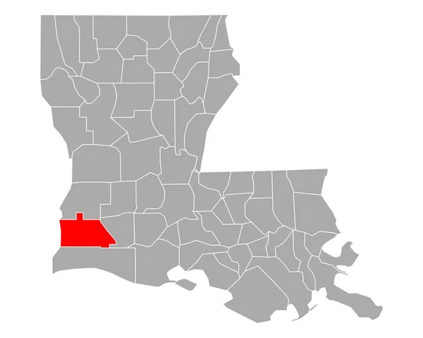 Mappa Calcasieu Louisiana — Vettoriale Stock