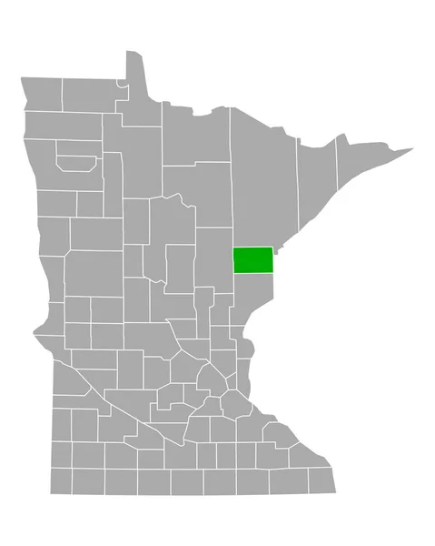 Mapa Cartões Plásticos Minnesota — Vetor de Stock