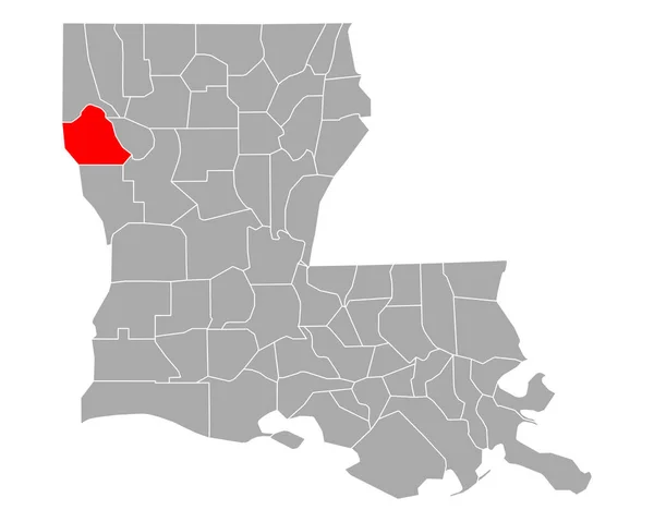 Mapa Soto Luizjanie — Wektor stockowy