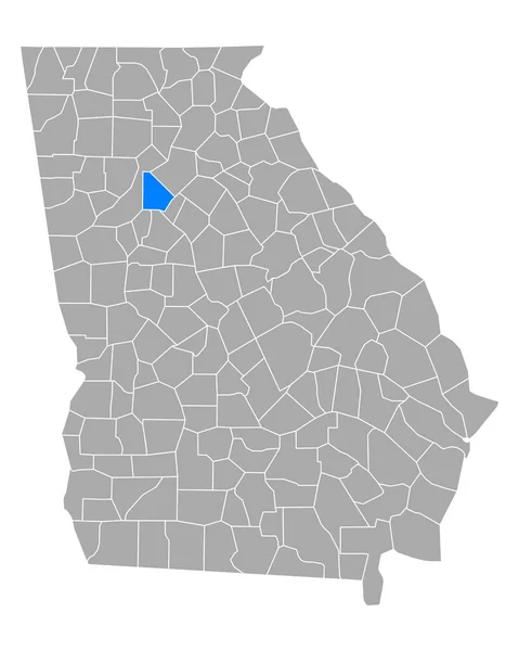 ジョージア州のデカルブ地図 — ストックベクタ